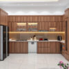 Tủ bếp An Cường phủ Laminate vân gỗ