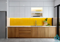 Tủ bếp chữ I MDF lõi xanh chống ẩm