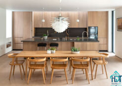 Tủ bếp gỗ công nghiệp phong cách Bắc Âu