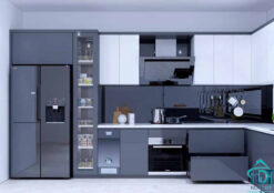 Tủ bếp gỗ công nghiệp giá rẻ hiện đại