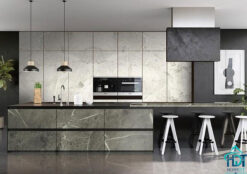 Tủ bếp MDF Laminate vân đá marble